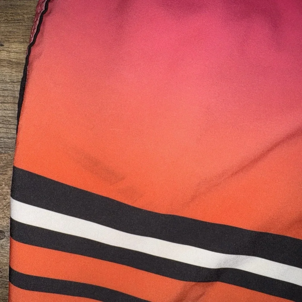 American Eagle‎ Board Shorts Flat Front Striped Sunset Ocean Beach (No Size Tag)